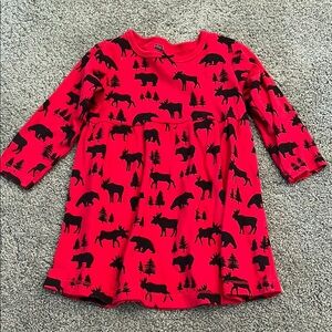 Red and Black Bear and Moose Dress